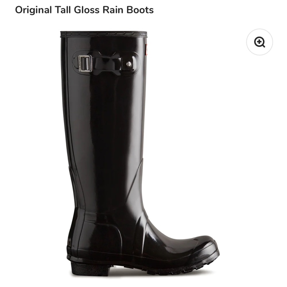 Hunter Women's Original Tall Gloss Rain Boots size 6 black - Picture 4 of 16